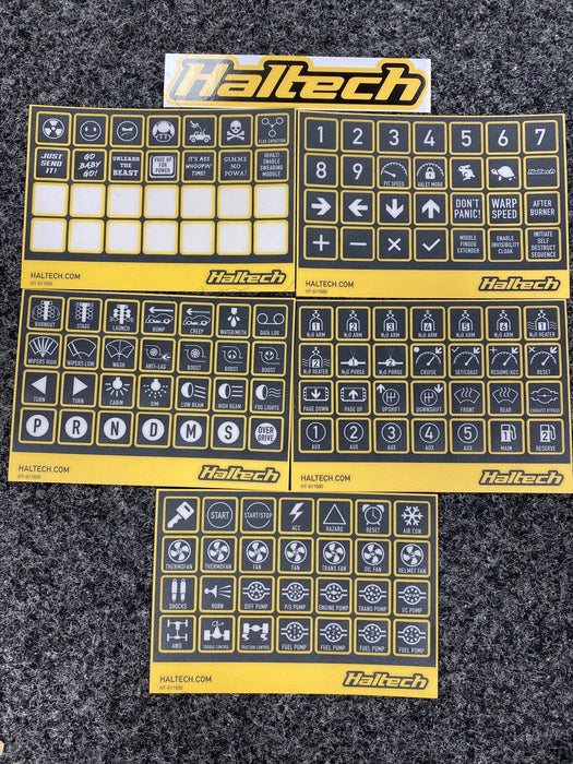 Haltech CAN Keypad Label Set — TPW Engineering