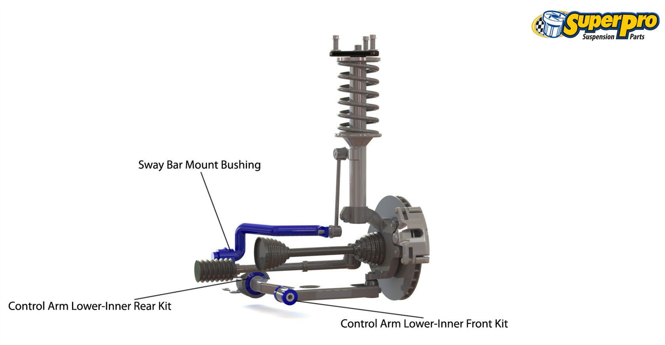 SUPERPRO FRONT LOWER CONTROL ARM REAR BUSH KIT - SPF3398K - TDi North